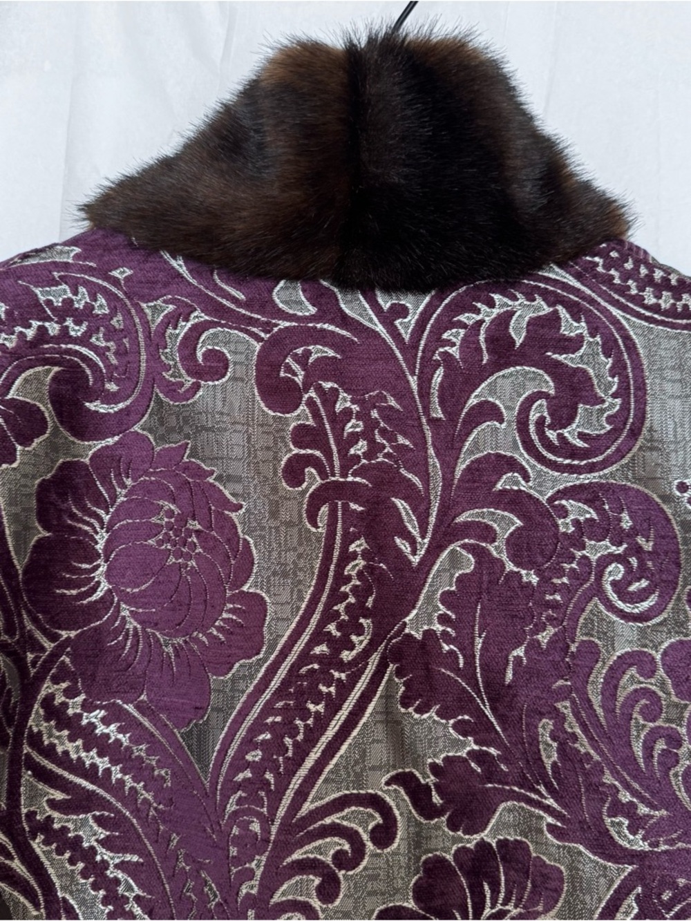 Chasing Unicorns Black Coat with Dark Brown Fur Trim - Picture 12 of 14